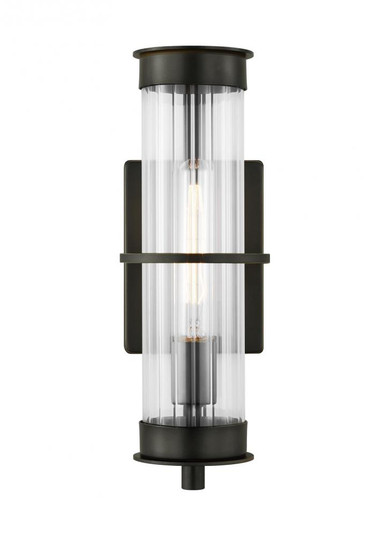 Alcona transitional 1-light LED outdoor exterior medium wall lantern in antique bronze finish with c (7725|8626701EN7-71)