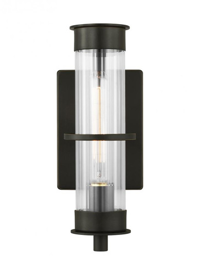 Alcona transitional 1-light LED outdoor exterior small wall lantern in antique bronze finish with cl (7725|8526701EN7-71)