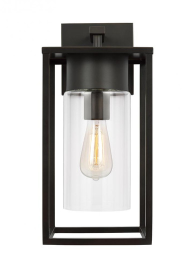 Vado transitional 1-light LED outdoor exterior large wall lantern sconce in antique bronze finish wi (7725|8731101EN7-71)