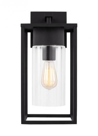 Vado transitional 1-light LED outdoor exterior large wall lantern sconce in black finish with clear (7725|8731101EN7-12)