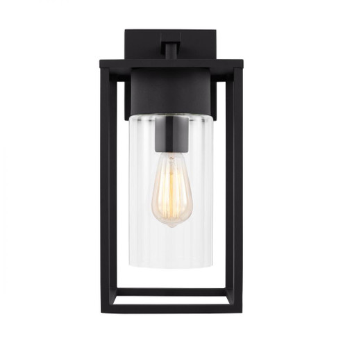 Vado modern 1-light outdoor large wall lantern in black finish with clear glass panels (7725|8731101-12)
