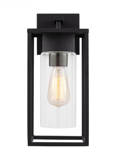 Vado transitional 1-light LED outdoor exterior medium wall lantern sconce in black finish with clear (7725|8631101EN7-12)