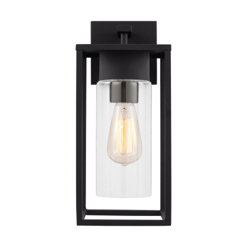 Vado modern 1-light outdoor medium wall lantern in black finish with clear glass panels (7725|8631101-12)