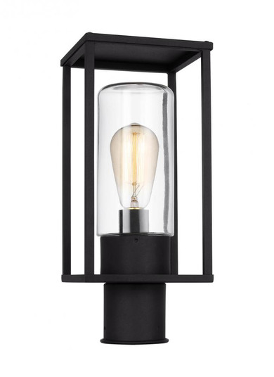 Vado transitional 1-light LED outdoor exterior post lantern in black finish with clear glass shade (7725|8231101EN7-12)