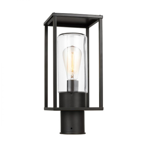 Vado modern 1-light outdoor post lantern in antique bronze finish with clear glass panels (7725|8231101-71)