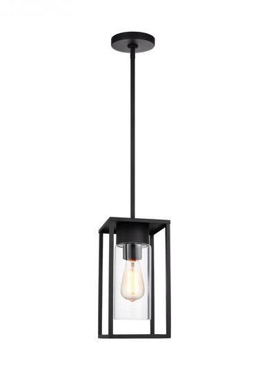 Vado transitional 1-light LED outdoor exterior ceiling hanging pendant lantern in black finish with (7725|6231101EN7-12)