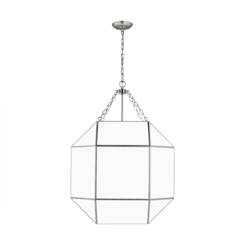 Morrison modern 4-light indoor dimmable ceiling pendant hanging chandelier light in brushed nickel s (7725|5279454-962)