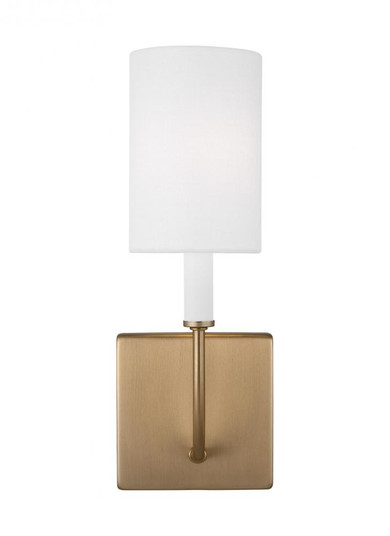 Greenwich modern farmhouse 1-light LED indoor dimmable bath vanity wall sconce in satin brass gold f (7725|4167101EN-848)