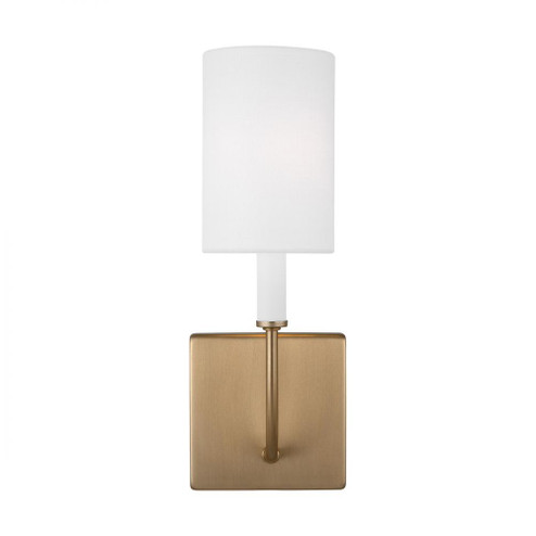 Greenwich modern farmhouse 1-light indoor dimmable bath vanity wall sconce in satin brass gold finis (7725|4167101-848)