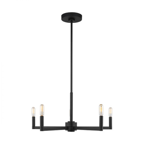 Fullton modern 5-light indoor dimmable chandelier in midnight black finish (7725|3164205-112)