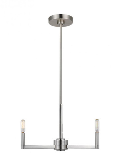 Fullton modern 3-light LED indoor dimmable chandelier in brushed nickel finish (7725|3164203EN-962)