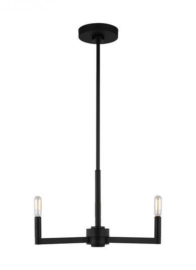 Fullton modern 3-light indoor dimmable chandelier in midnight black finish (7725|3164203-112)