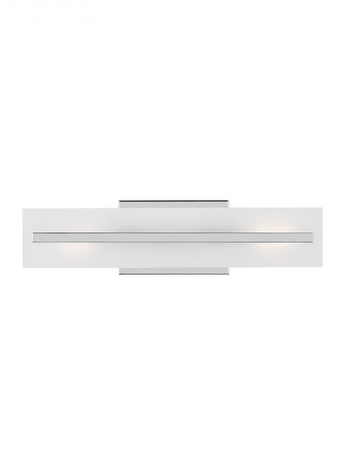 Dex contemporary 2-light LED indoor dimmable small bath vanity wall sconce in chrome finish with sat (7725|4454302EN3-05)