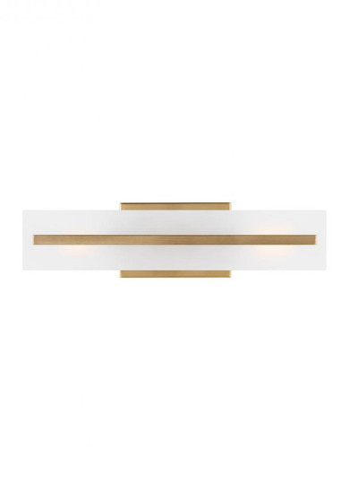 Dex contemporary 2-light indoor dimmable small bath vanity wall sconce in satin brass gold finish wi (7725|4454302-848)