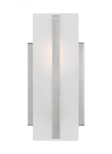 Dex contemporary 1-light LED indoor dimmable bath wall sconce in brushed nickel silver finish with s (7725|4154301EN3-962)