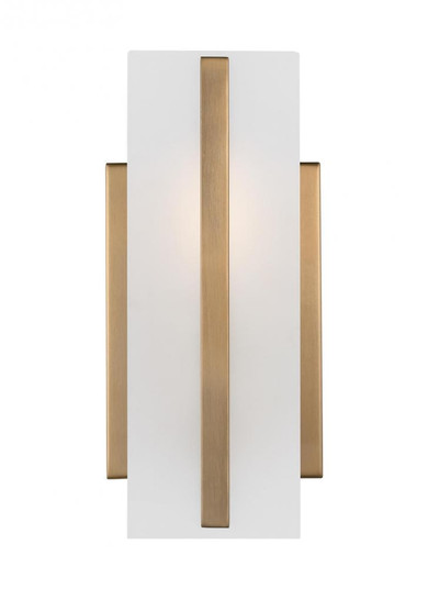 Dex contemporary 1-light LED indoor dimmable bath wall sconce in satin brass gold finish with satin (7725|4154301EN3-848)