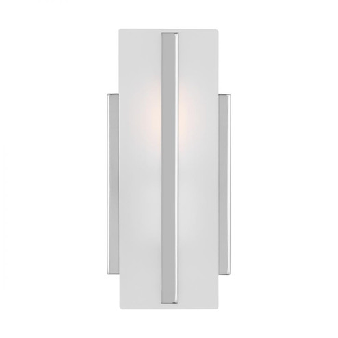 Dex contemporary 1-light indoor dimmable bath vanity wall sconce in chrome finish with satin etched (7725|4154301-05)