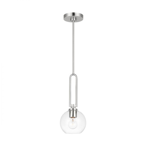 Codyn contemporary 1-light indoor dimmable mini pendant in brushed nickel silver finish with clear g (7725|6155701-962)