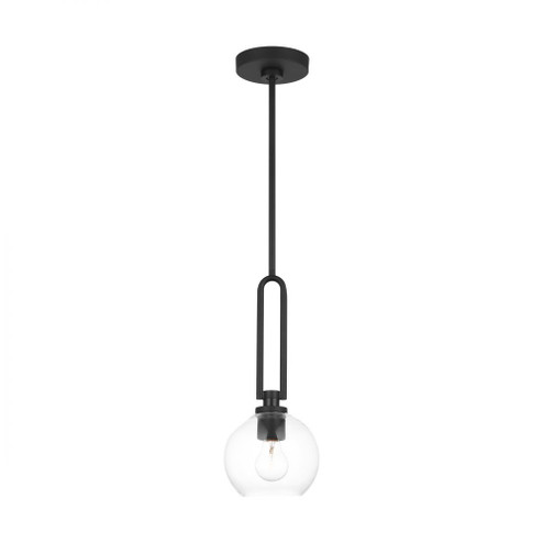Codyn contemporary 1-light indoor dimmable mini pendant in midnight black finish with clear glass sh (7725|6155701-112)