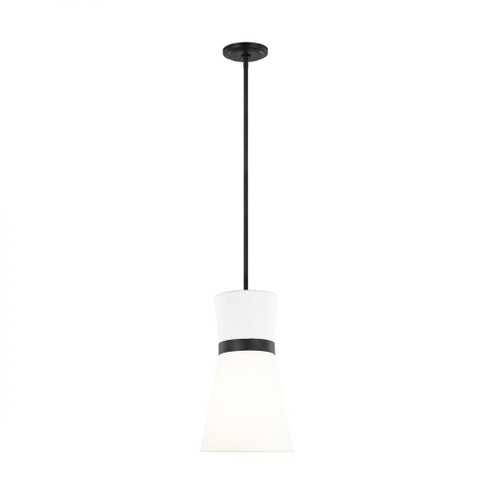 Clark modern 1-light indoor dimmable ceiling hanging single pendant light light in midnight black fi (7725|6590501-112)