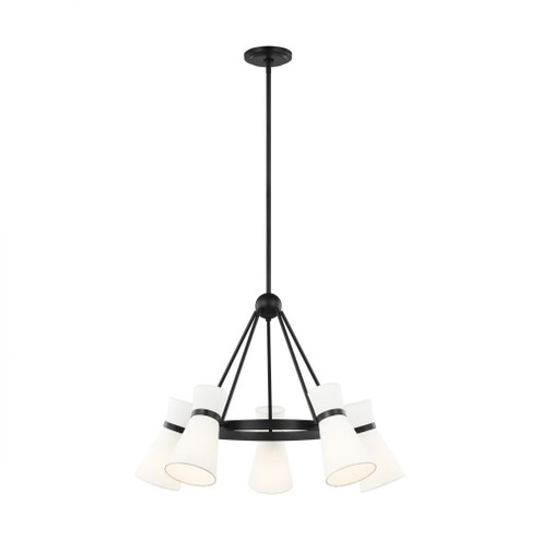 Clark modern 5-light indoor dimmable ceiling chandelier pendant light in midnight black finish with (7725|3190505-112)
