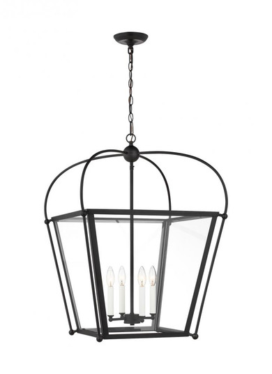 Charleston transitional 4-light indoor dimmable ceiling pendant hanging chandelier light in midnight (7725|5291004-112)