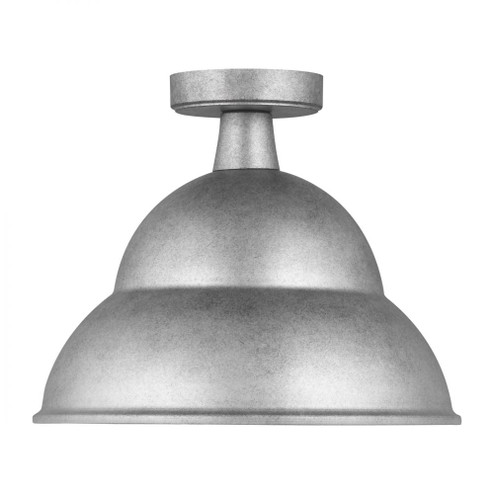 Barn Light traditional 1-light LED outdoor exterior Dark Sky compliant round ceiling flush mount in (7725|7836701EN3-57)