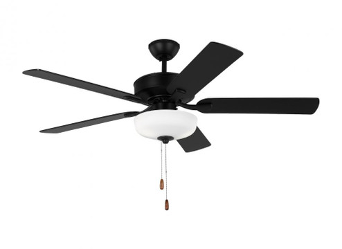 Linden 52'' traditional dimmable LED indoor midnight black ceiling fan with light kit and re (38|5LD52MBKD)