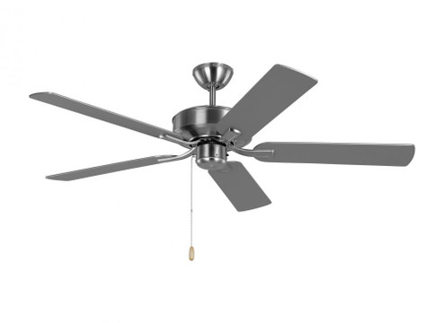 Linden 52'' traditional indoor brushed steel silver ceiling fan with reversible motor (38|5LD52BS)