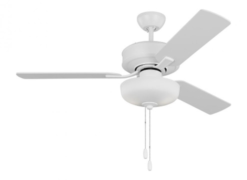 Linden 48'' traditional dimmable LED indoor matte white ceiling fan with light kit and rever (38|3LD48RZWD)