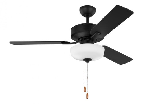 Linden 48'' traditional dimmable LED indoor midnight black ceiling fan with light kit and re (38|3LD48MBKD)