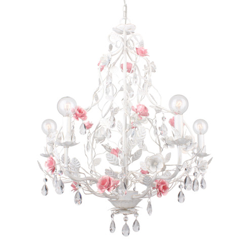 Lola 5 Light Wet White Chandelier (205|4856-WW)