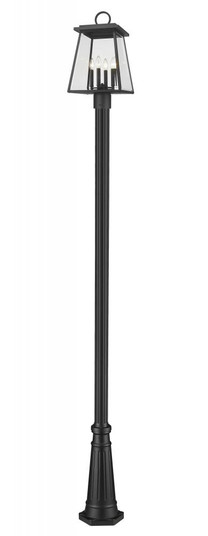4 Light Outdoor Post Mounted Fixture (276|521PHBR-519P-BK)