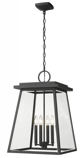 4 Light Outdoor Chain Mount Ceiling Fixture (276|521CHXL-BK)