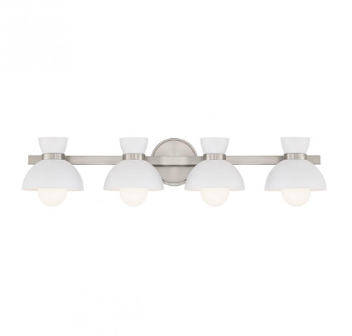 4-Light Bathroom Vanity Light in Brushed Nickel (8483|M80076BN)