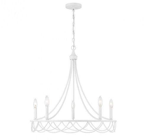5-Light Chandelier in Distressed White (8483|M100118DW)