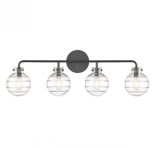 Mason 4-Light Bathroom Vanity Light in Matte Black (128|8-4300-4-BK)