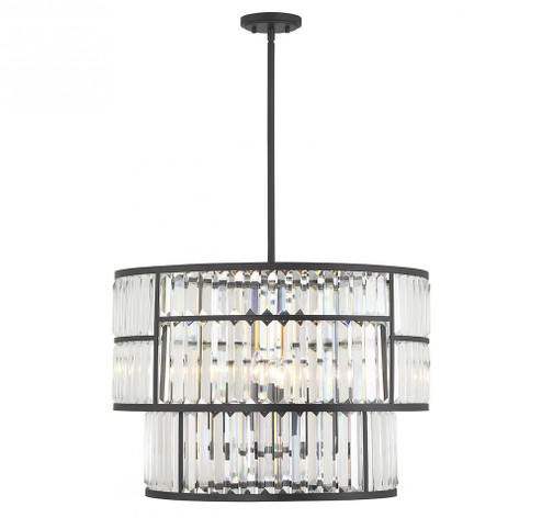 Rohe 5-Light Pendant in Matte Black (128|7-2224-5-89)