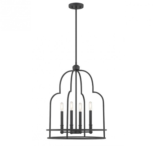 Diplomat 4-Light Pendant in Matte Black (128|3-6612-4-89)