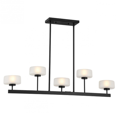 Falster 5-Light LED Linear Chandelier in Matte Black (128|1-5407-5-89)