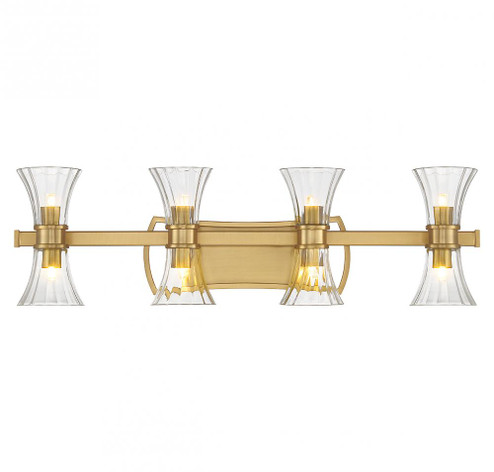 Bennington 8-Light LED Bathroom Vanity Light in Warm Brass (128|8-9702-8-322)