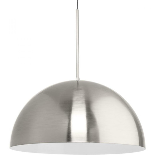 Perimeter Collection One-Light Brushed Nickel Mid-Century Modern Pendant with metal Shade (149|P500380-009)