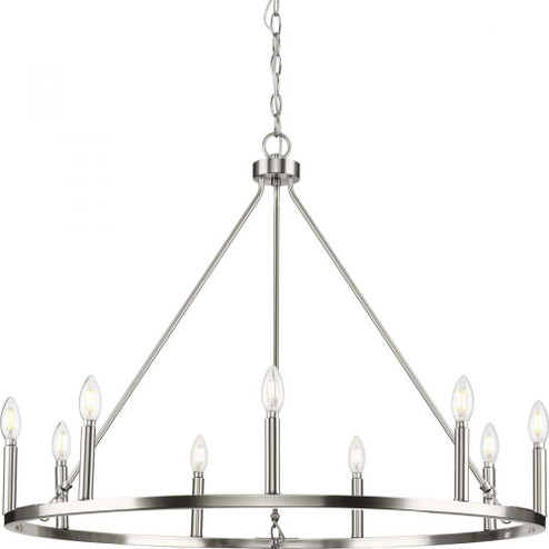 Gilliam Collection Nine-Light Brushed Nickel New Traditional Chandelier (149|P400314-009)