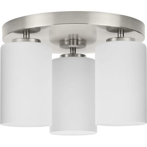 Cofield Collection 12 in. Three-Light Brushed Nickel Transitional Flush Mount (149|P350238-009)