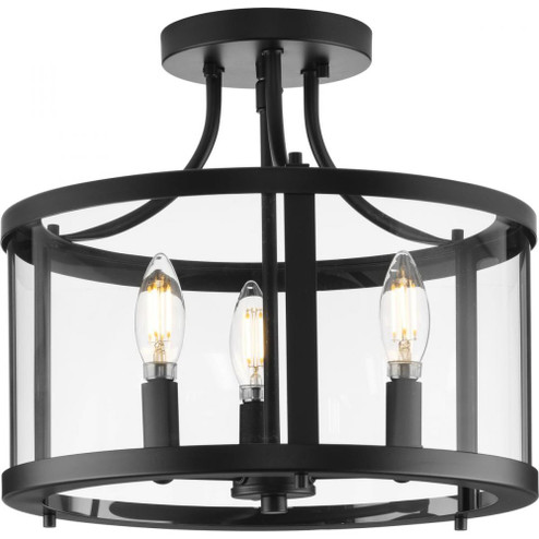 Gilliam Collection 13 in. Three-Light Matte Black New Traditional Semi-Flush Mount (149|P350231-31M)