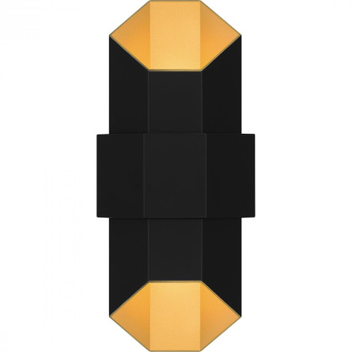 Chasm Integrated LED Matte Black Gold Outdoor Wall Lantern (26|CHS8307MBKG)