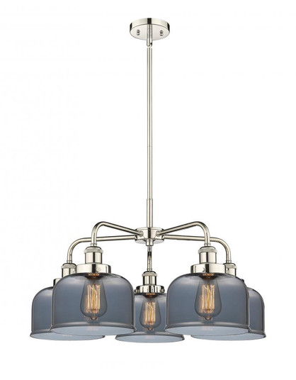 Cone - 5 Light - 26 inch - Polished Nickel - Chandelier (3442|916-5CR-PN-G73)