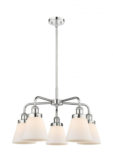 Cone - 5 Light - 25 inch - Polished Chrome - Chandelier (3442|916-5CR-PC-G61)