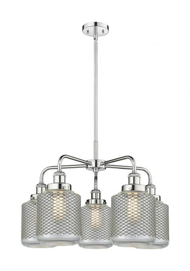 Edison - 5 Light - 25 inch - Polished Chrome - Chandelier (3442|916-5CR-PC-G262)