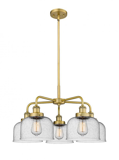 Cone - 5 Light - 26 inch - Brushed Brass - Chandelier (3442|916-5CR-BB-G74)
